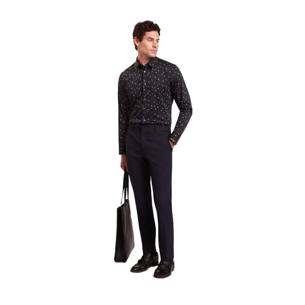 Ted Baker Herr Blommig Slim Långärmad Skjorta S Marinblå Navy S