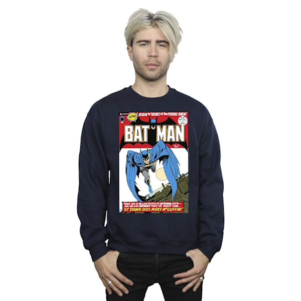 DC Comics Herr Löpartröja Batman Cover Sweatshirt M Marinblå Navy Blue M