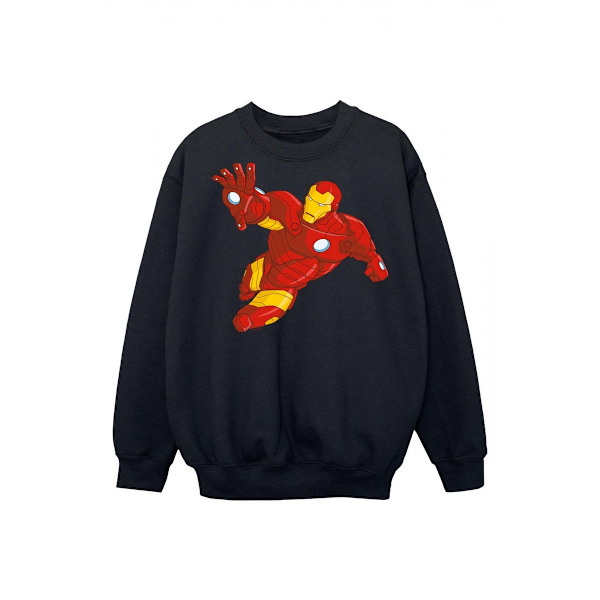 Iron Man Pojksweatshirt 7-8 år Svart Black 7-8 Years