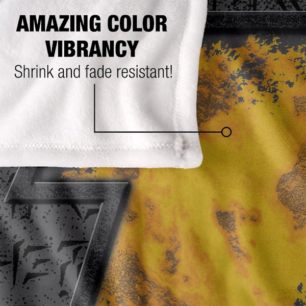 Black Adam Paint Logo Filt En Storlek Flerfärgad Multicoloured One Size