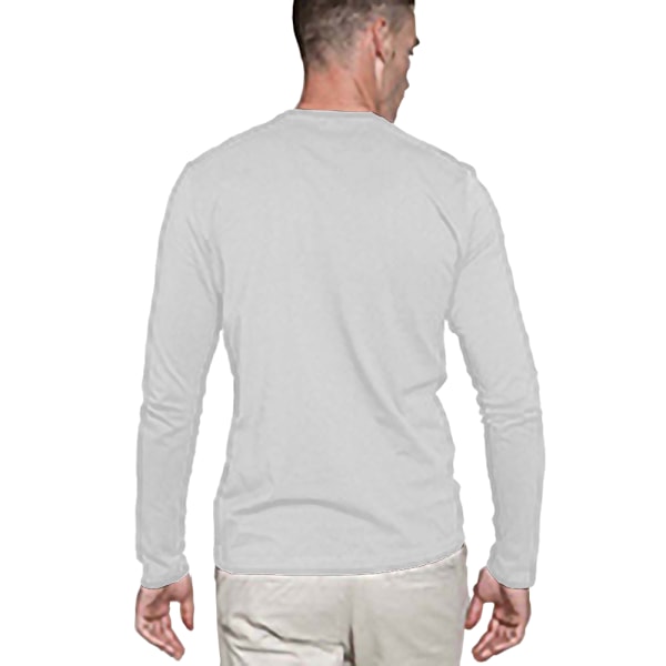 Kariban Herr Slim Fit Långärmad Crew Neck T-Shirt XL Vit White XL