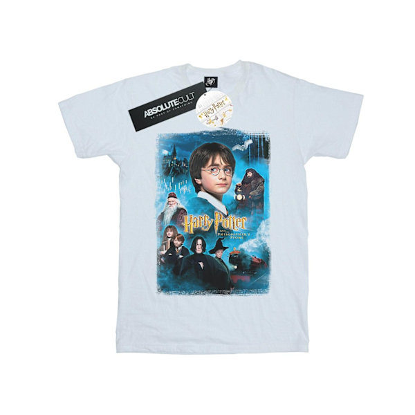 Harry Potter T-shirt för män, Philosopher's Stone, 4XL, vit White 4XL