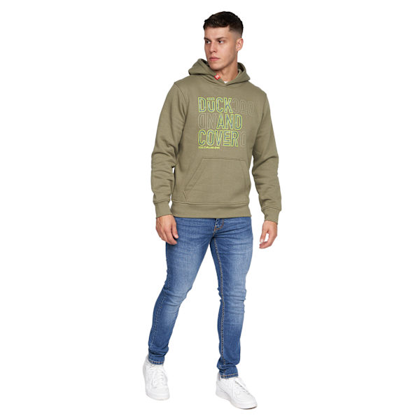 Duck and Cover Mens Pecklar Hoodie S Olive Olive S