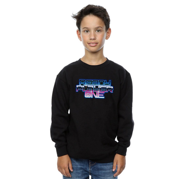 Ready Player One Boys Gradient Logo Sweatshirt 12-13 år Svart Black 12-13 Years