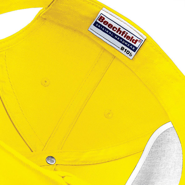 Beechfield Plain Unisex Junior Original 5 Panel Baseball Cap On Yellow One Size