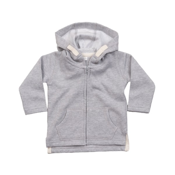 Babybugz Baby Hel Zip Hoodie 4-5 månader Heather Grey Melange Heather Grey Melange 4-5 Months