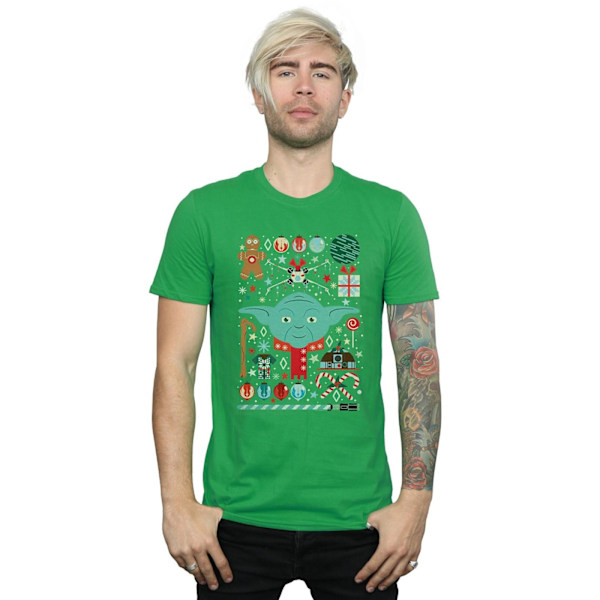 Star Wars Yoda Jul T-shirt XL Irländsk Grön Irish Green XL