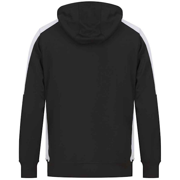 Finden & Hales Unisex Adult Contrast Panel Hoodie XXS Svart/Vit Black/White XXS