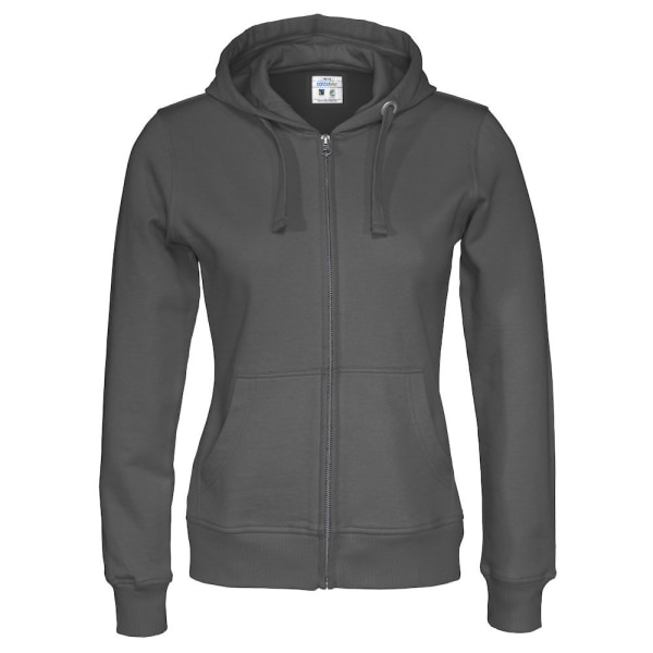 Cottover Dam/Dam Hoodie med dragkedja XXL Charcoal Charcoal XXL