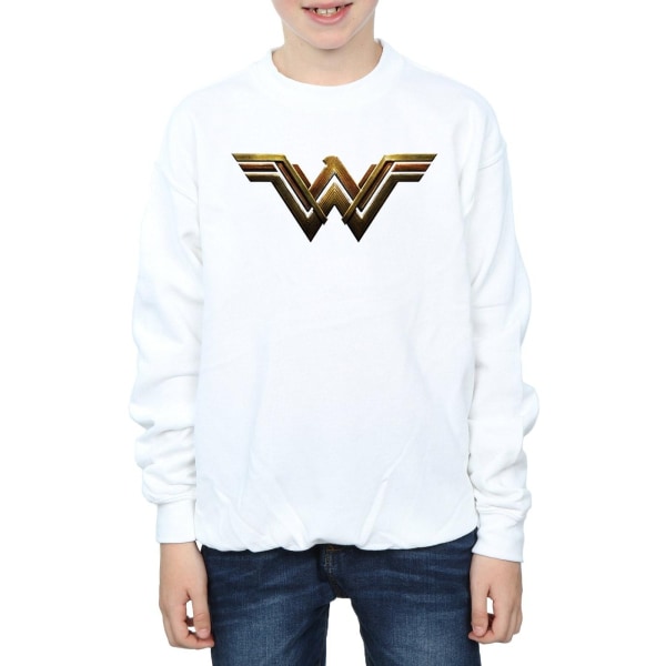DC Comics Boys Justice League Film Wonder Woman Emblem Sweatsh White 5-6 Years