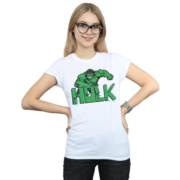 Marvel Dam/Dam Hulk Pixelated Bomulls T-shirt XL Vit White XL