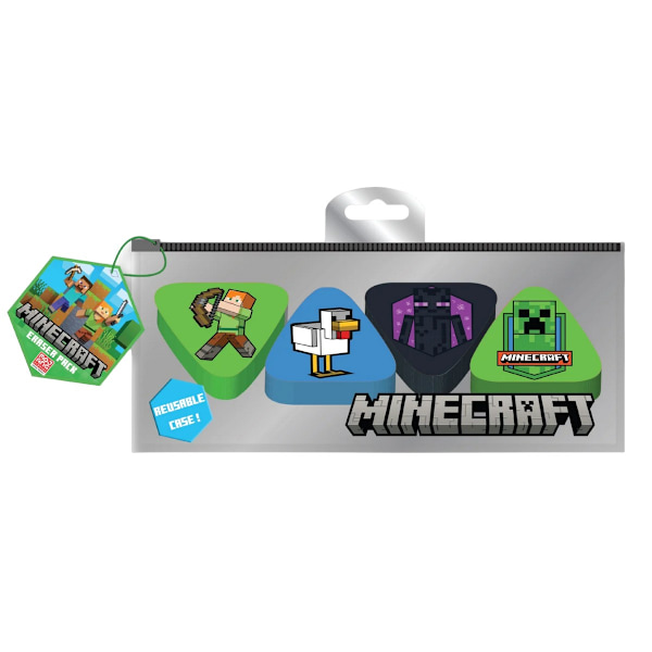 Minecraft Icon Erasers Set (4-pack) Enfärgad Multicoloured One Size