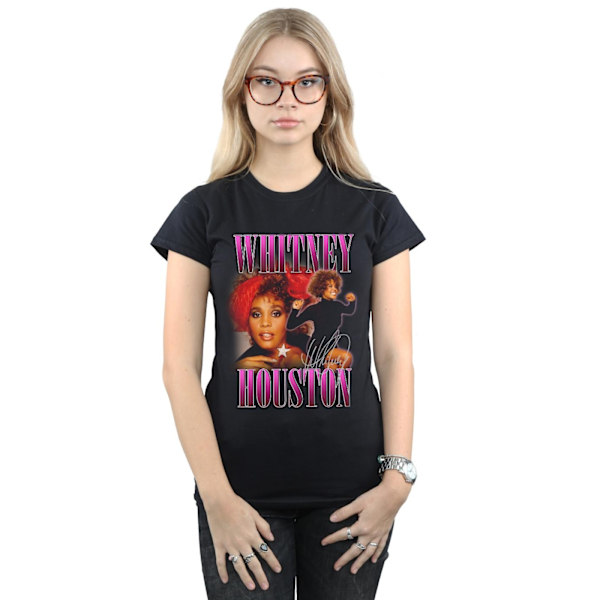 Whitney Houston Dam/Kvinnor Signatur Homage Bomull T-shirt M Black M