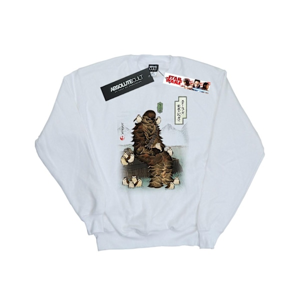 Star Wars Mens The Last Jedi Japanska Chewbacca Porgs Sweatshirt White XL