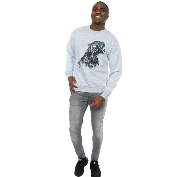 Marvel Herr Svart Panther Wild Silhouette Sweatshirt M Sports G Sports Grey M