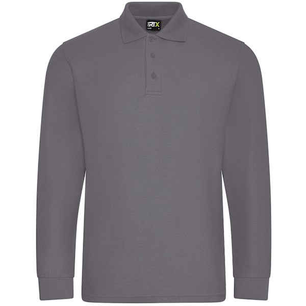 PRORTX Herr Långärmad Poloskjorta 4XL Solid Grey Solid Grey 4XL