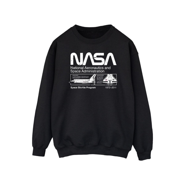 NASA rymdfärja tröja för män XXL svart Black XXL
