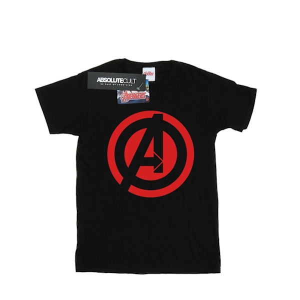 Avengers Assemble Herr Solid Logo Bomull T-shirt 3XL Svart Black 3XL