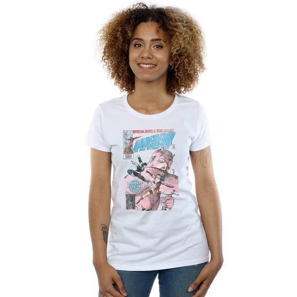 Marvel Dam/Dam Daredevil Distressed Bullseye Vs Elektra C White XXL