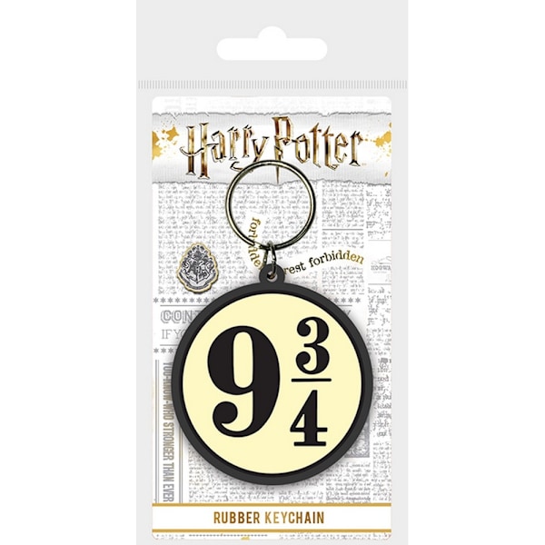 Harry Potter Platform 9 3/4 Gummiring Nyckelring One Size Svart/Gul Black/Yellow One Size