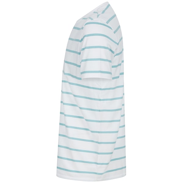 Front Row Unisex Vuxen Randig T-shirt XS Vit/Äggblå White/Duck Egg Blue XS