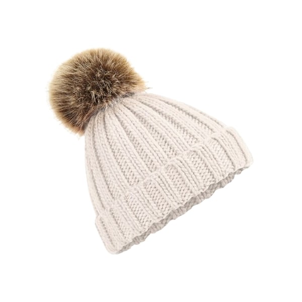 Beechfield Unisex Cuffed Design Vintermössa En Storlek Havregryn Oatmeal One Size