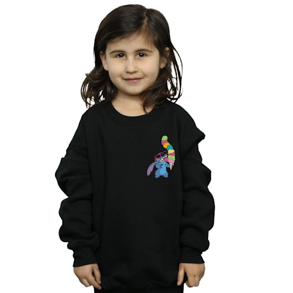 Disney Girls Lilo And Stitch Glassyr Sweatshirt 9-11 År Bl Black 9-11 Years