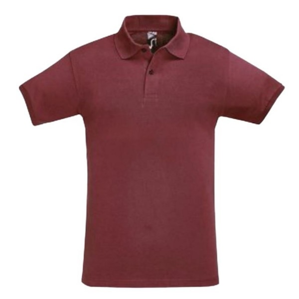 SOLS Herr Perfect Pique Kortärmad Poloskjorta XL Burgundy Burgundy XL