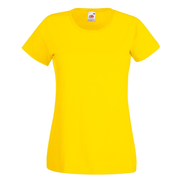 Fruit Of The Loom Dam/Kvinnors Lady-Fit Valueweight Kortärmad T-shirt Yellow L