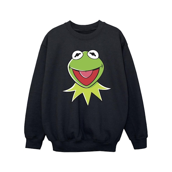 Disney Girls Muppets Kermit Head Sweatshirt 9-11 år Svart Black 9-11 Years