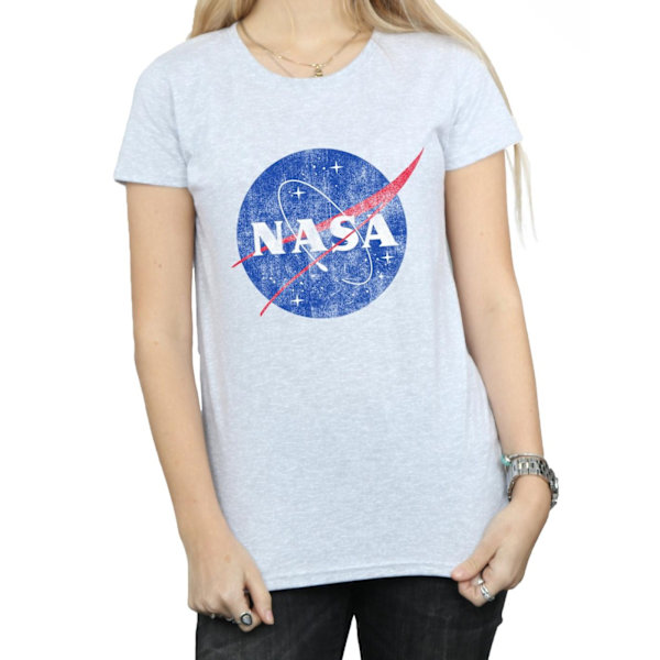 NASA Dam/Damer Insignia Distressed Logo T-Shirt M Sports Grå Sports Grey M