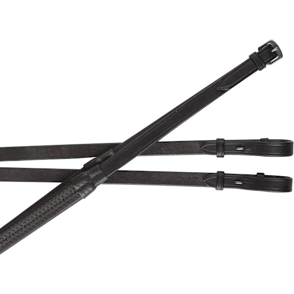 Collegiate Gummi och läder tyglar IV 5/8in x 48in Svart Black 5/8in x 48in