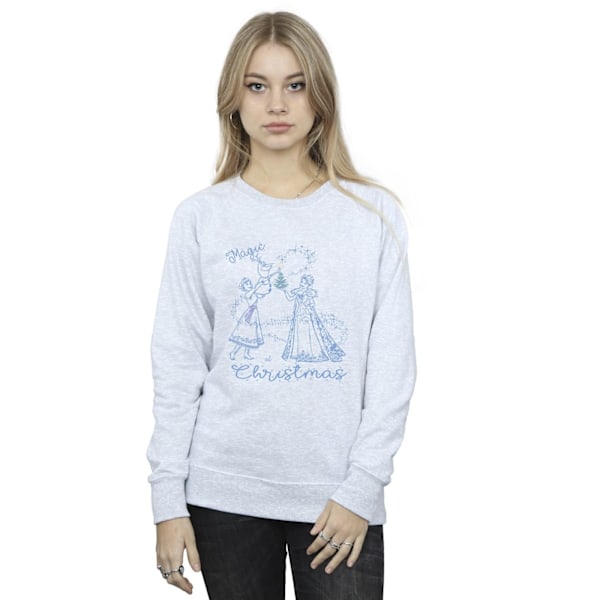 Disney Womens/Ladies Frozen Magic Christmas Sweatshirt S Sports Sports Grey S