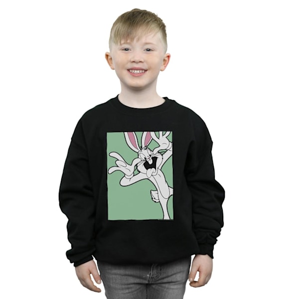 Looney Tunes Pojkar Bugs Bunny Rolig Ansikte Sweatshirt 9-11 År B Black 9-11 Years