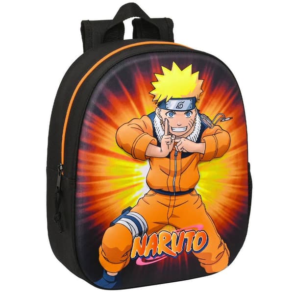 Naruto Logo Polyester Ryggsäck En Storlek Svart/Orange Black/Orange One Size