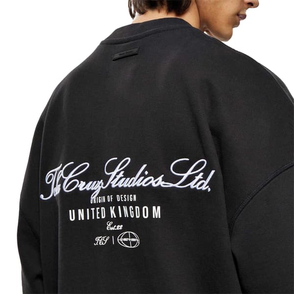 Tela Cruz Herr Studio Crew Neck Sweatshirt M Svart Black M
