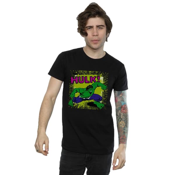 Marvel Herr Incredible Hulk T-shirt M Svart Black M