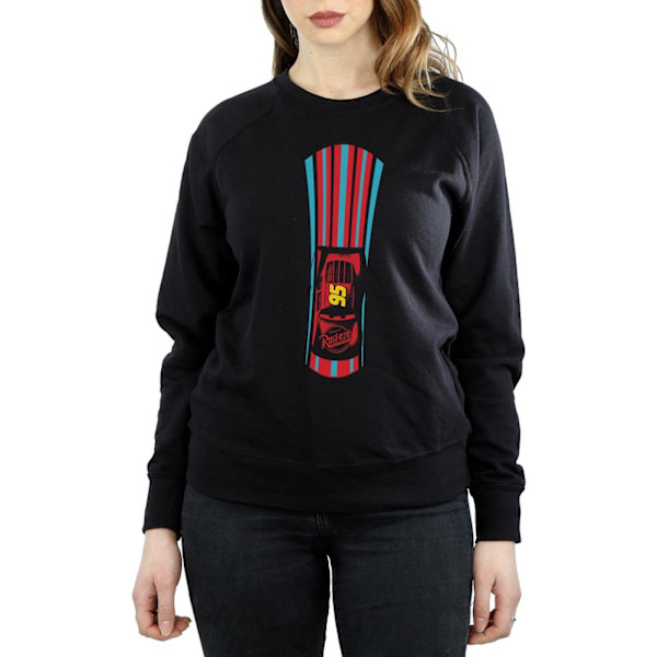 Disney Dam/Kvinnor Bilar Blixten McQueen Ränder Sweatshirt Black XL
