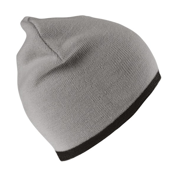 Result Unisex Vuxen Reversibel Fashion Beanie One Size Grå/Svart Grey/Black One Size