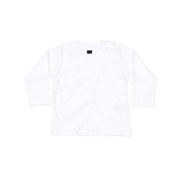 Babybugz Baby Plain Long-Sleeved T-Shirt 3-6 Månader Vit White 3-6 Months