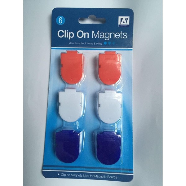 Anker Clip-On Magnets (Pack med 6) One Size Flerfärgad Multicoloured One Size