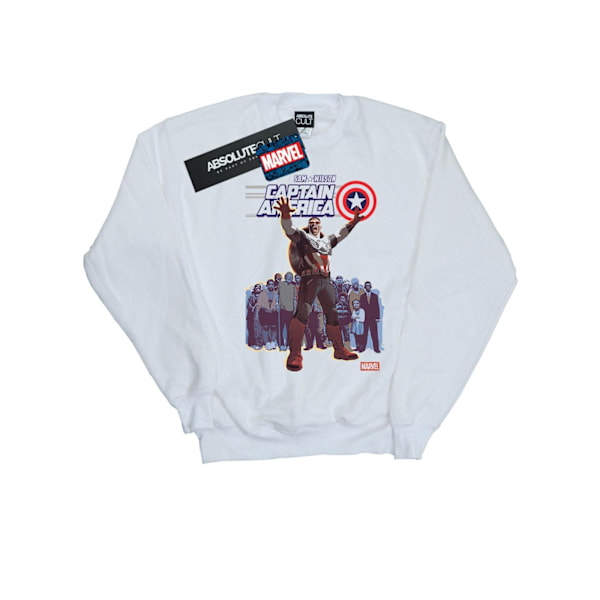 Marvel Herr Captain America Sam Wilson Cover Sweatshirt L Vit White L