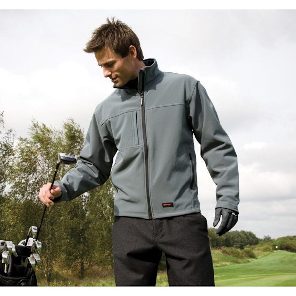 Result Herr Softshell Premium 3-lagers Prestandajacka (Vattenavvisande, Vindtät & Andningsbar) Workguard Grey 2XL