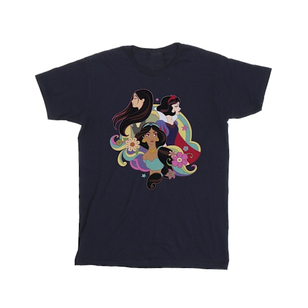 Disney Boys Princess Mulan Jasmine Snövit T-shirt 5-6 år Navy Blue 5-6 Years