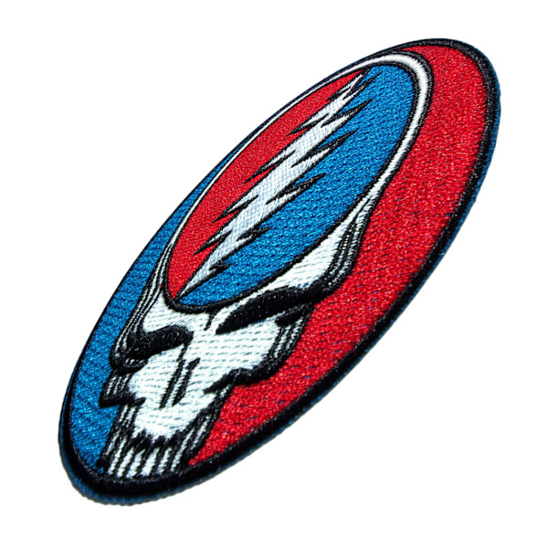 Grateful Dead Steal Your Face Klassisk Vävd Stryk-på-lapp One S Blue/Red/White One Size