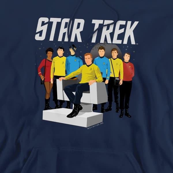 Star Trek Herr Vector Crew Hoodie L Marinblå Navy L