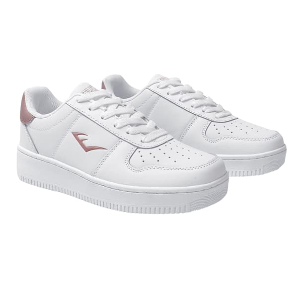 Everlast Barn/Kids Hanshi Action Läder Platåskor White/Pink 5 UK