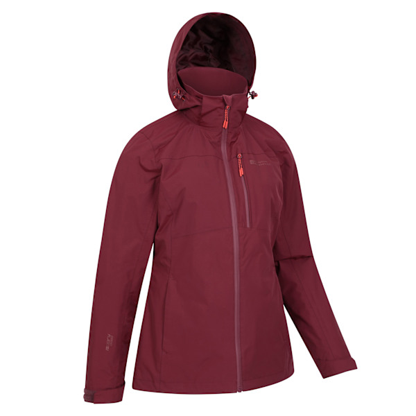 Mountain Warehouse Damjacka Rainforest II Extreme Vattentät för Kvinnor Burgundy 20 UK