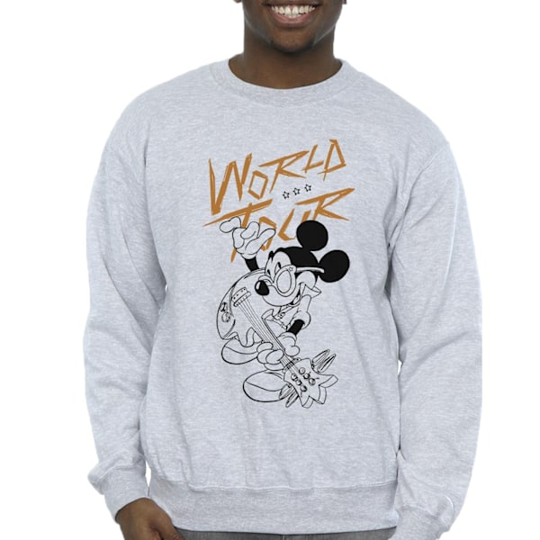 Disney Herr Mickey Mouse World Tour Line Sweatshirt XL Sports G Sports Grey XL