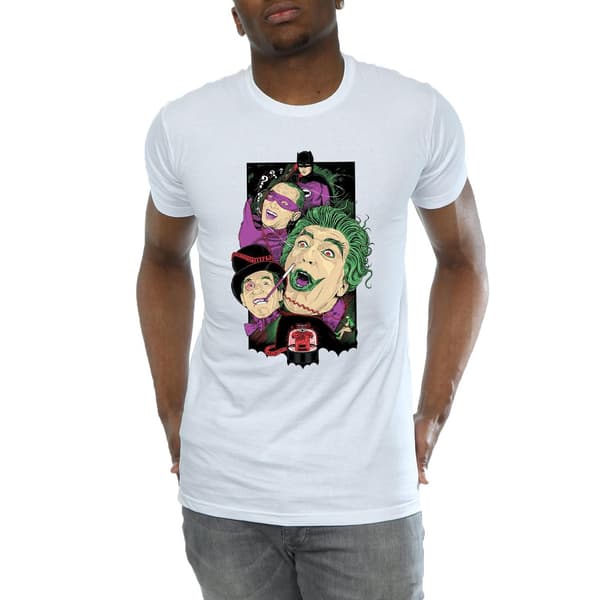 DC Comics Herr Batman TV-serie Rogues Gallery T-shirt M Vit White M